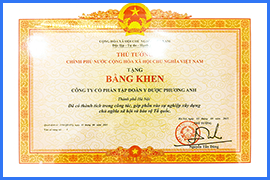 Nhận bằng khen của Thủ Tướng Chính Phủ